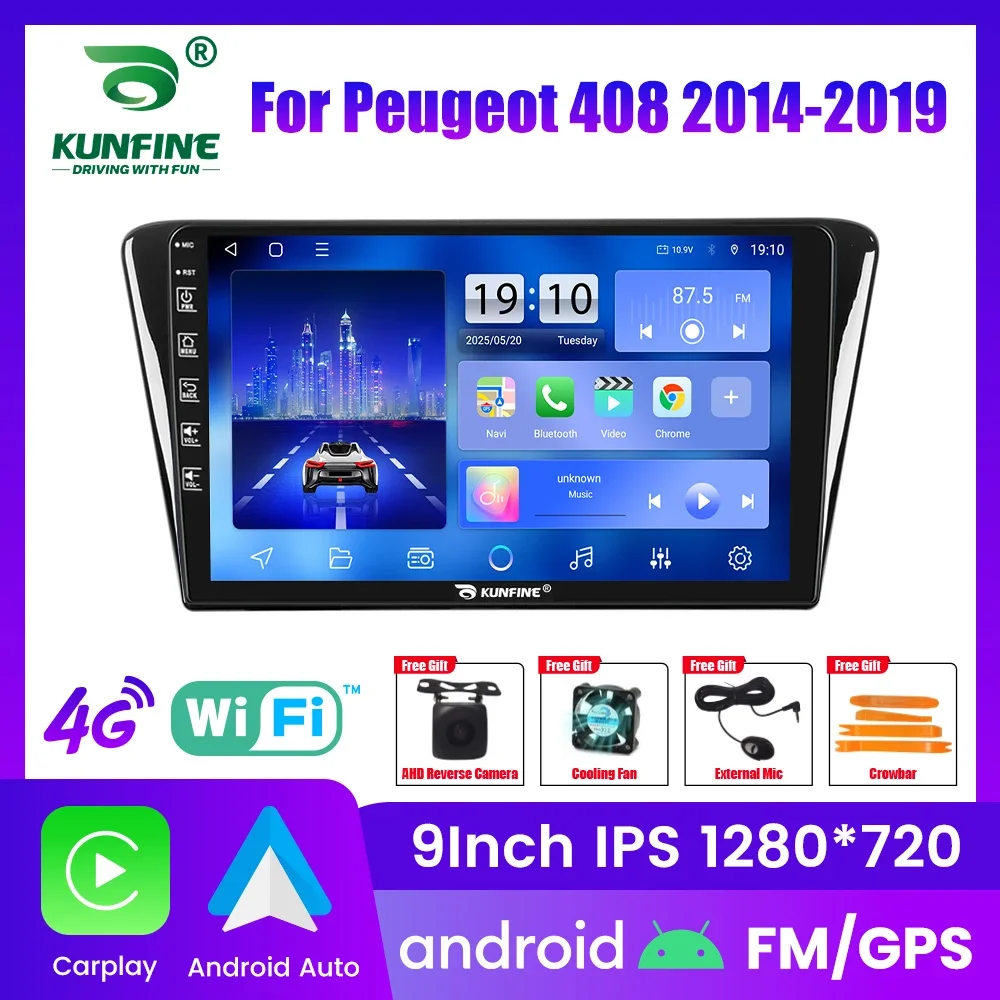 

Android Car Radio For Peugeot 408 2014-2019 Car Stereo 2Din Octa Core GPS Navigation Player IPS Screen Carplay Android Auto