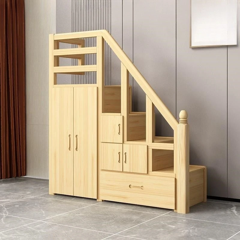 

Step ladder cabinet with step child and mother bed staircase cabinet children's bed cabinet