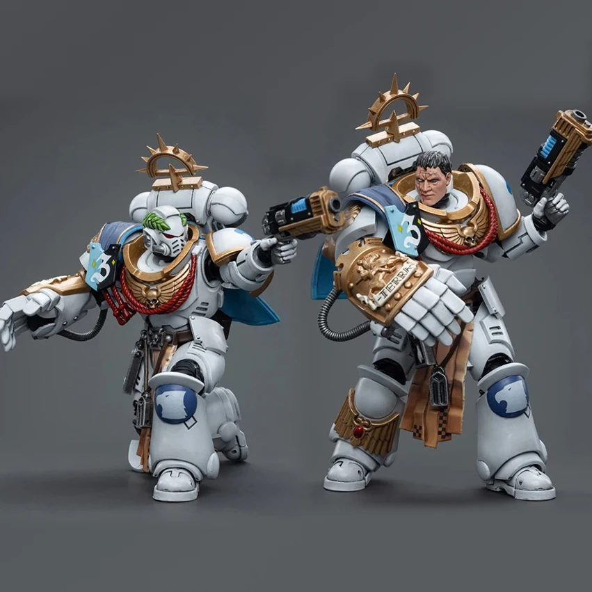 

JOYTOY Warhammer 40K 1/18 Space Marines White Consuls Captain Messinius 12.4cm Soldier Action Figure Model Toys For Collection