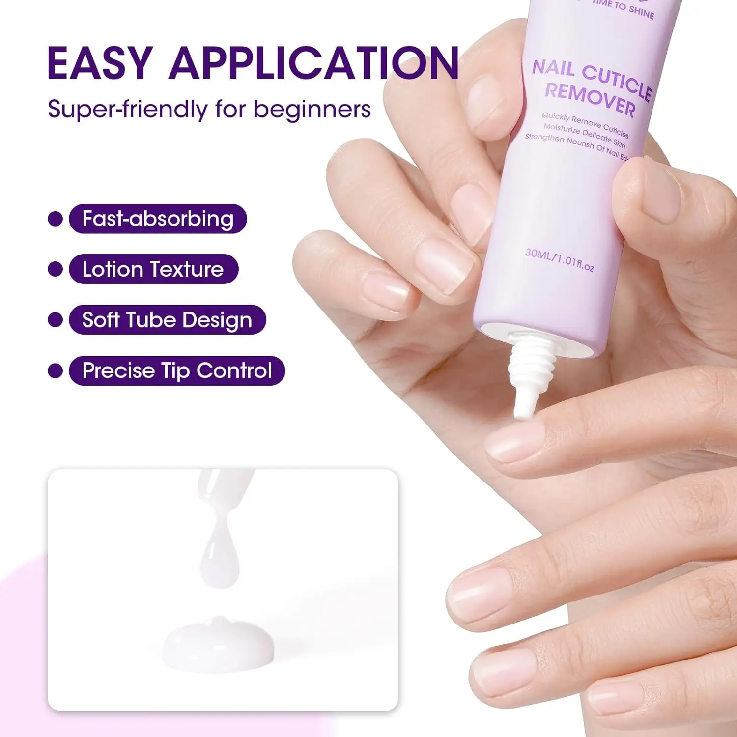 Cuticle Remover Instant Nail Softener Shea Butter Moisturizing Professional Cream Dry Dead Skin Overgrown Nail Care Treatment view 2