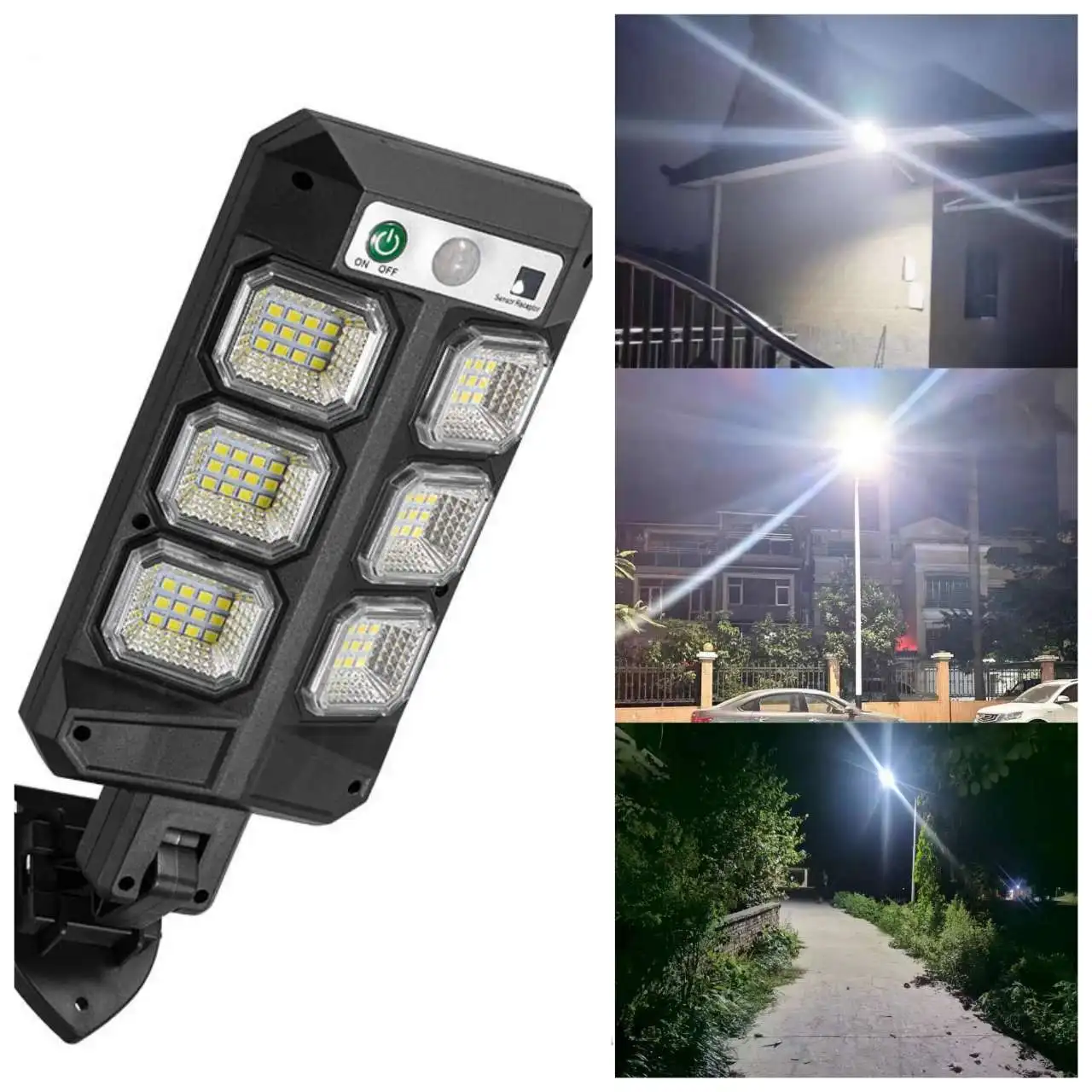 Imagem -06 - Luzes Solares ao ar Livre Lâmpada Solar Externa com Sensor de Movimento Modos à Prova Dip65 Água Ip65 Solar Rua Quintal Luz Parede 2024 Novo 9900lm