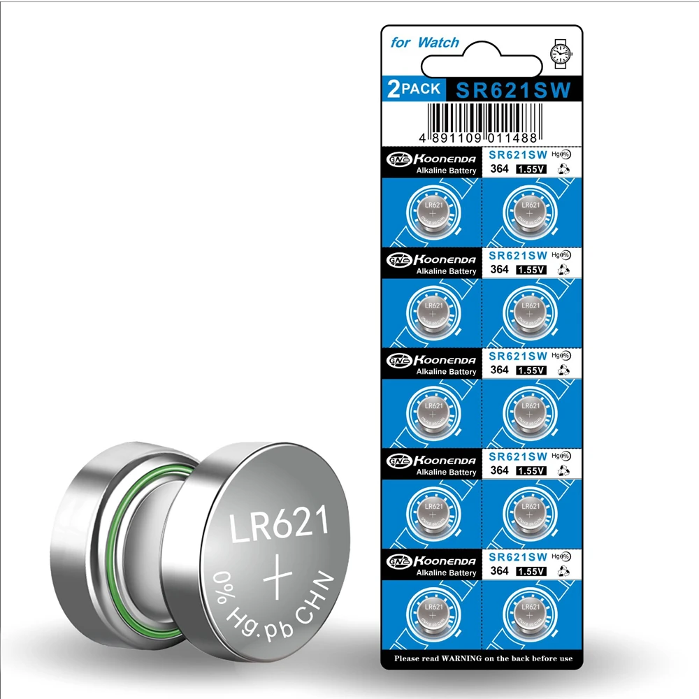 2-10 قطعة AG1 LR621 364 V364 164 531 SR621 SR621SW SR60 CX60 1.55V بطارية قلوية لمشاهدة مفتاح السيارة لعبة عن بعد زر عملة خلية