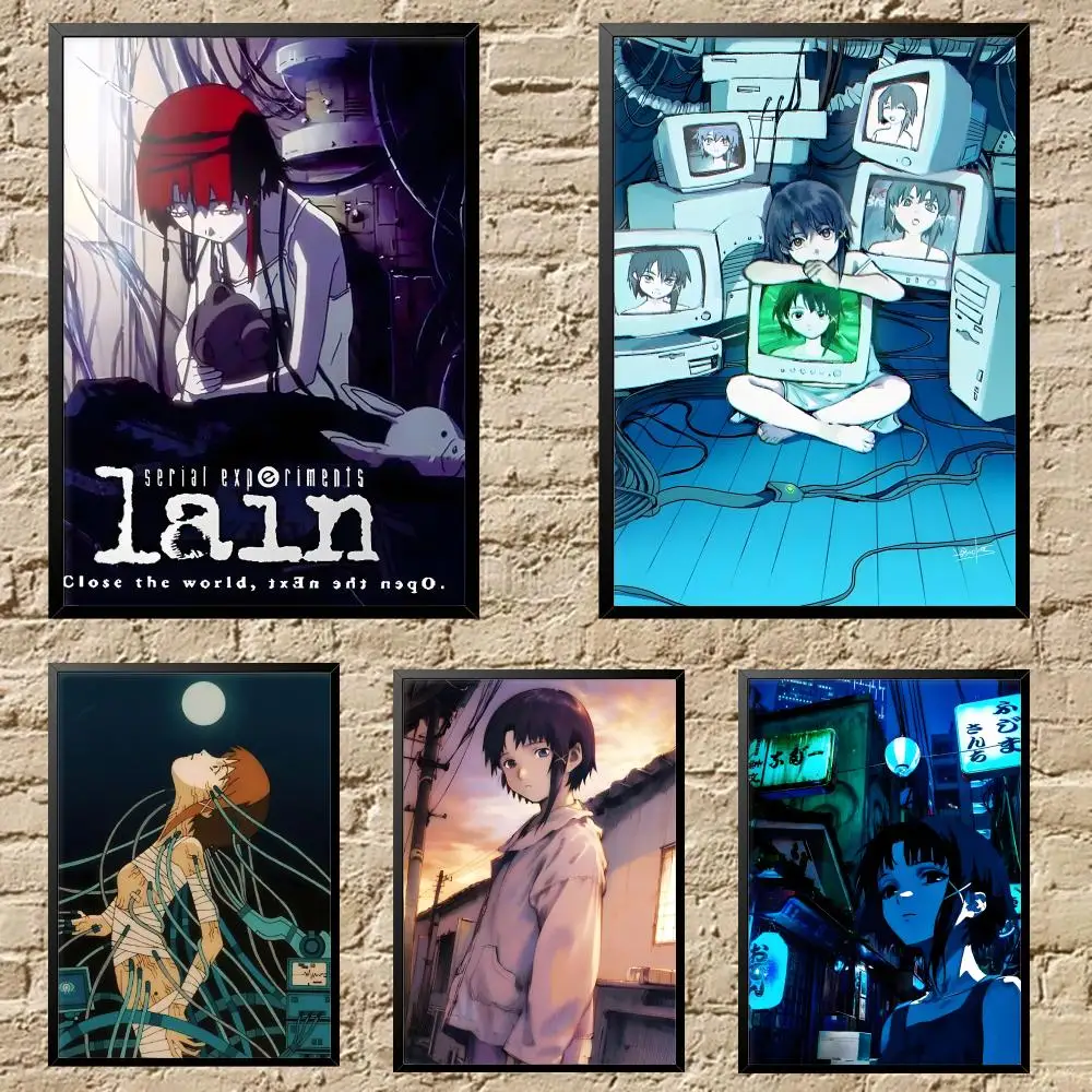 Anime Serial Experiments Lain Poster HD Waterproof Self-Adhesive Wall Art - Versatile Decor for Any Space | Perfect Gift Idea