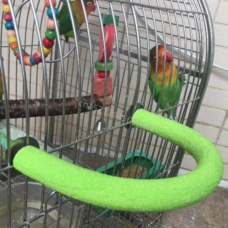 Bird Stand Perch U-Shape Natural Standing Bar Grinding Parrot Rod Toy Stable Scrub Station Cage Accessories 6XDE