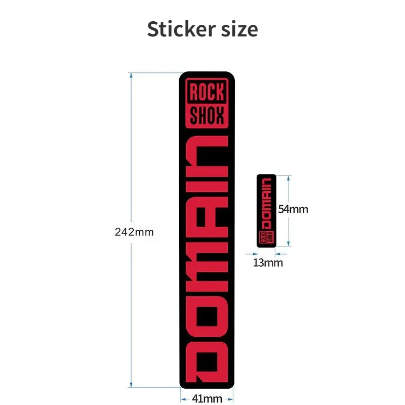 Rockshox DOMAIN MTB Front Fork Sticker Mountain Road Bike Front Fork Decals Cycling Waterproof Decorative Bicycle Accessories