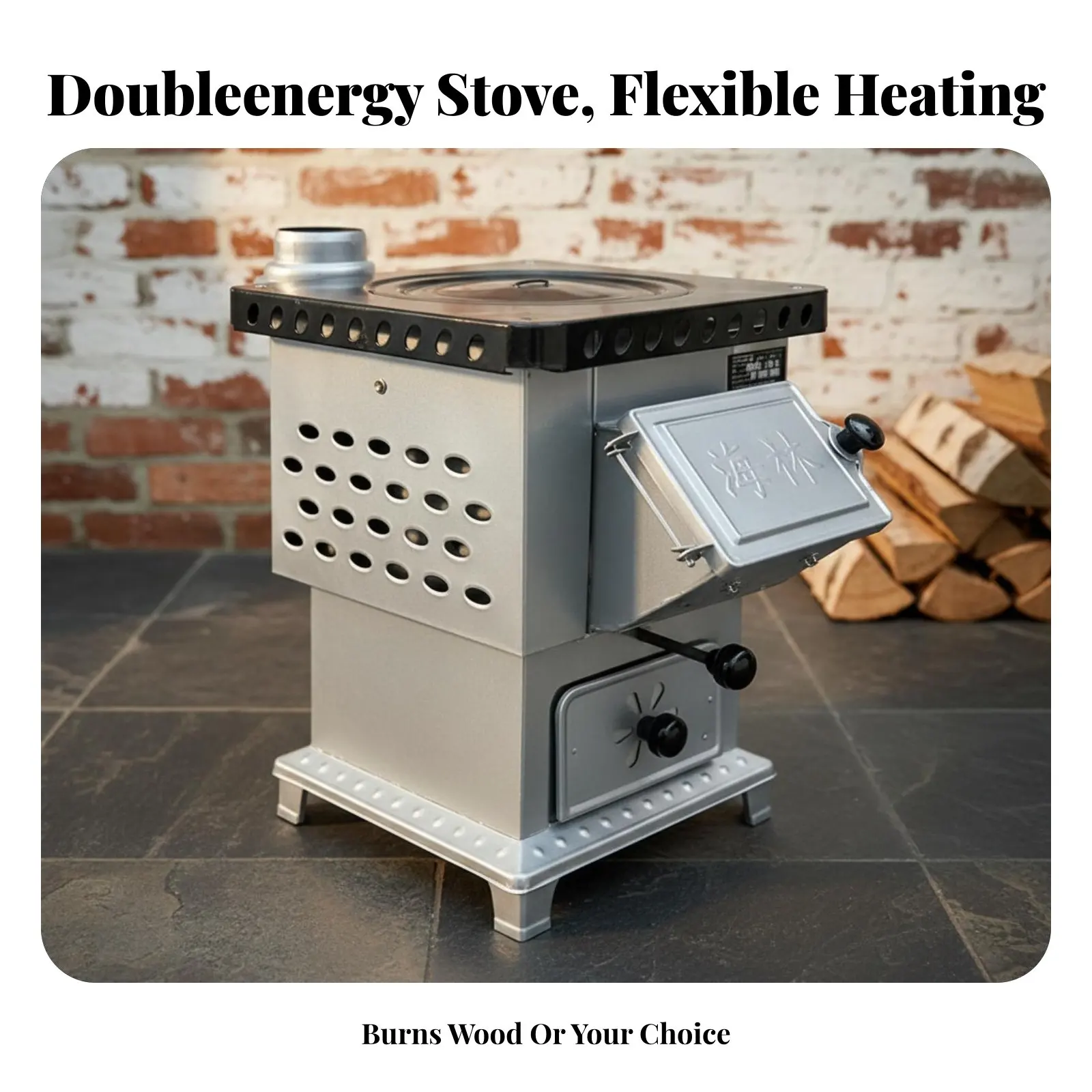 

Портативная дровяная печь, многофункциональная плита, для использования в помещении и на улице, энергоэффективная, с большой площадью для приготовления пищи