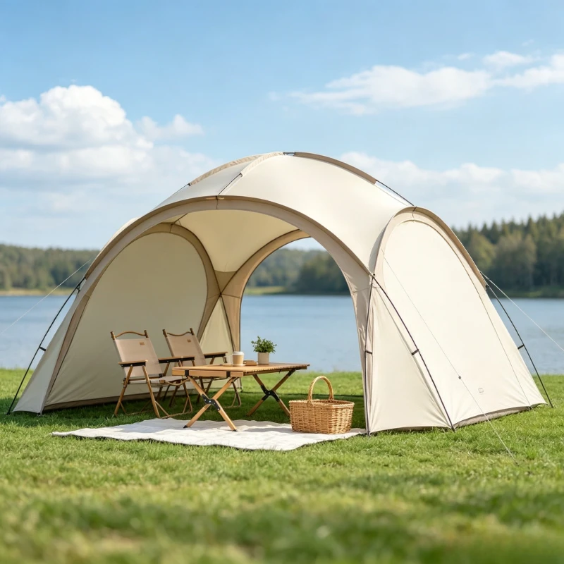 Dome Canopy Tent, Extra Large Outdoor Sun Shelter with Rain Protection, Portable Waterproof Camping Pavilion for Group Picnic