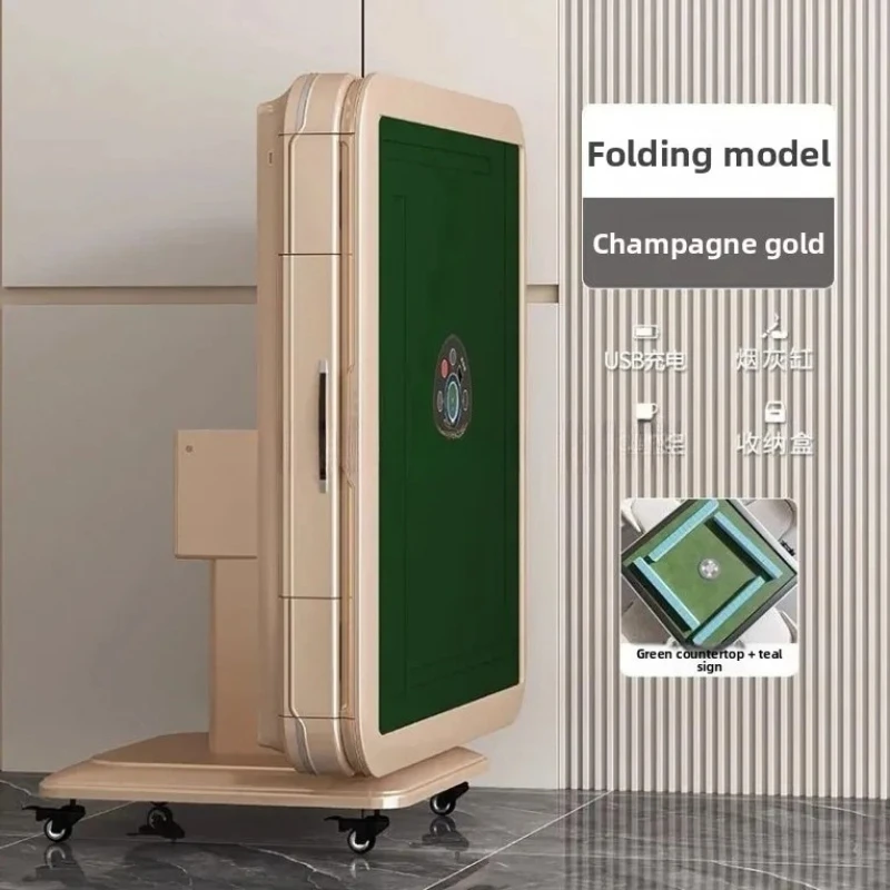 O16-  Mahjong Machine Fully Automatic New Model Home Mahjong Tle Dual-use Heating Electric Foldle Mahjong Tle