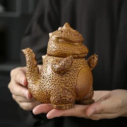 Cute Little Dinosaur Teapot Original Mine Creative Home Teaware Kung Fu Tea Pot Home High Appearance Level Retro Ceramic Teapot