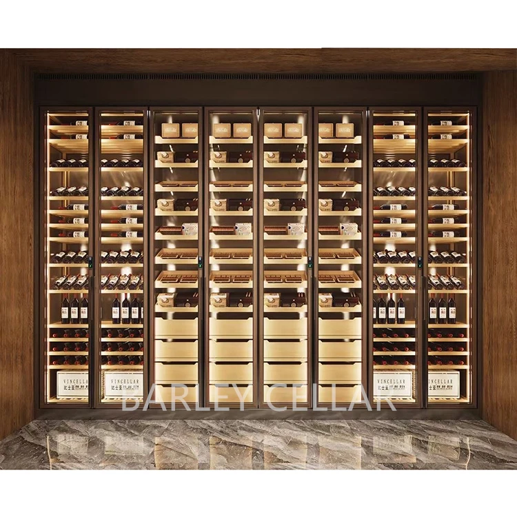 Premium Series Electric Stainless Steel Wine Cabinet Smart Temperature Control Multi-Zone for Home
