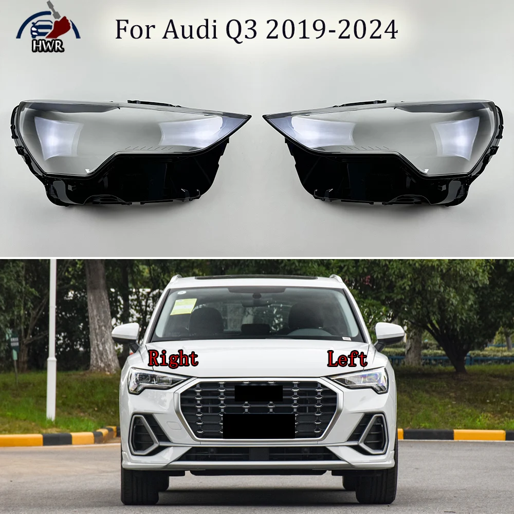 

Headlamp Cover Shade Headlight Transparent Lens Lamp Shell Masks Plexiglass Replace Original Lampshade For Audi Q3 2019-2024