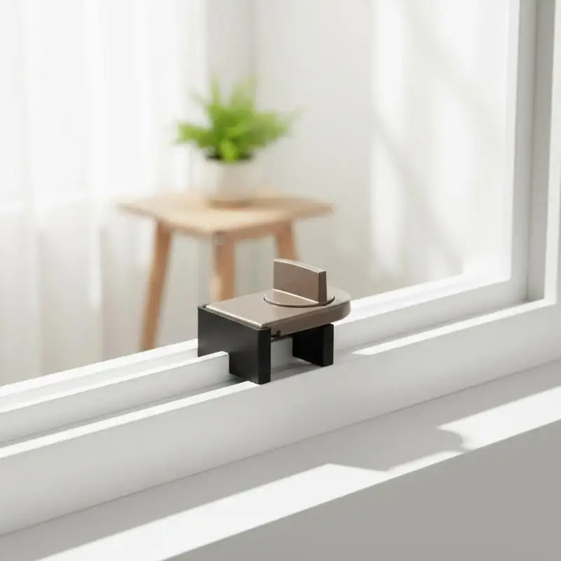 【New】No-Drill Sliding Door Lock, Child Safety Lock For Sliding Windows, High-Rise Anti-Fall Limiter, Anti-Theft Safety Latch