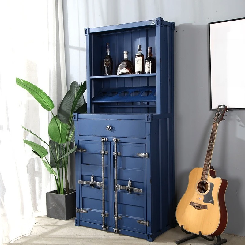 

Retro industrial style iron cabinet, wrought iron locker, bookcase, sundry cabinet
