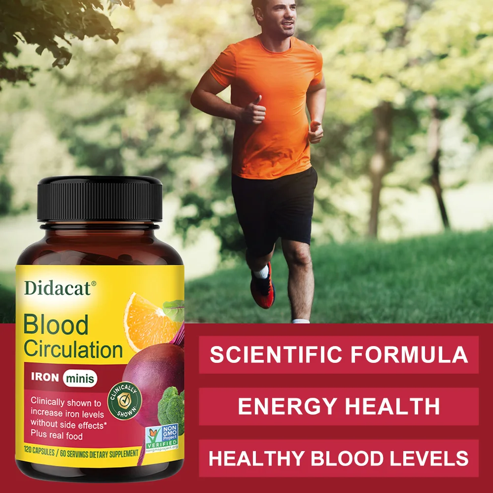 Beetroot Capsules – Iron, C, B12, Folic Acid, Boost Blood Circulation, Blood Pressure, Oxygen Flow, Heart & Athletic Performance