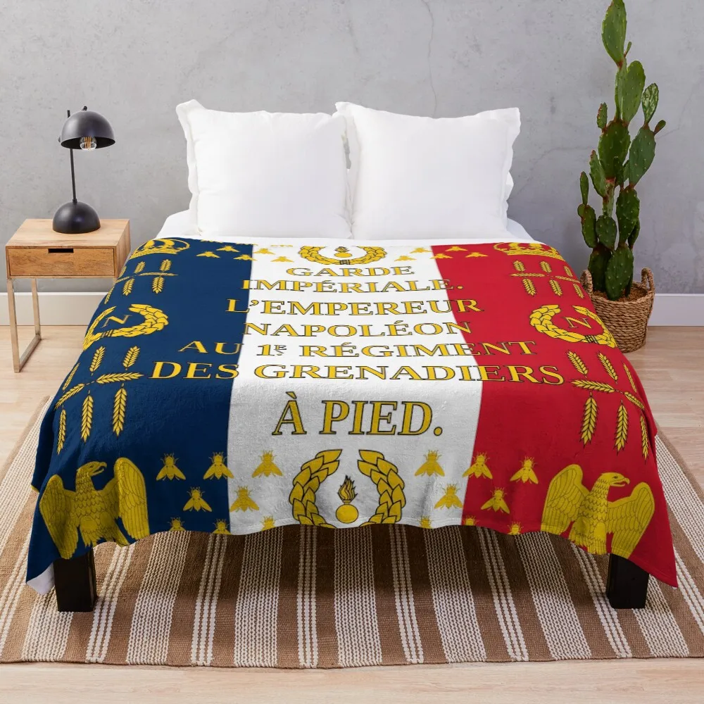 

Drapeau de la Garde Impériale - Napoleonic Flag of 1st Regiment Throw Blanket