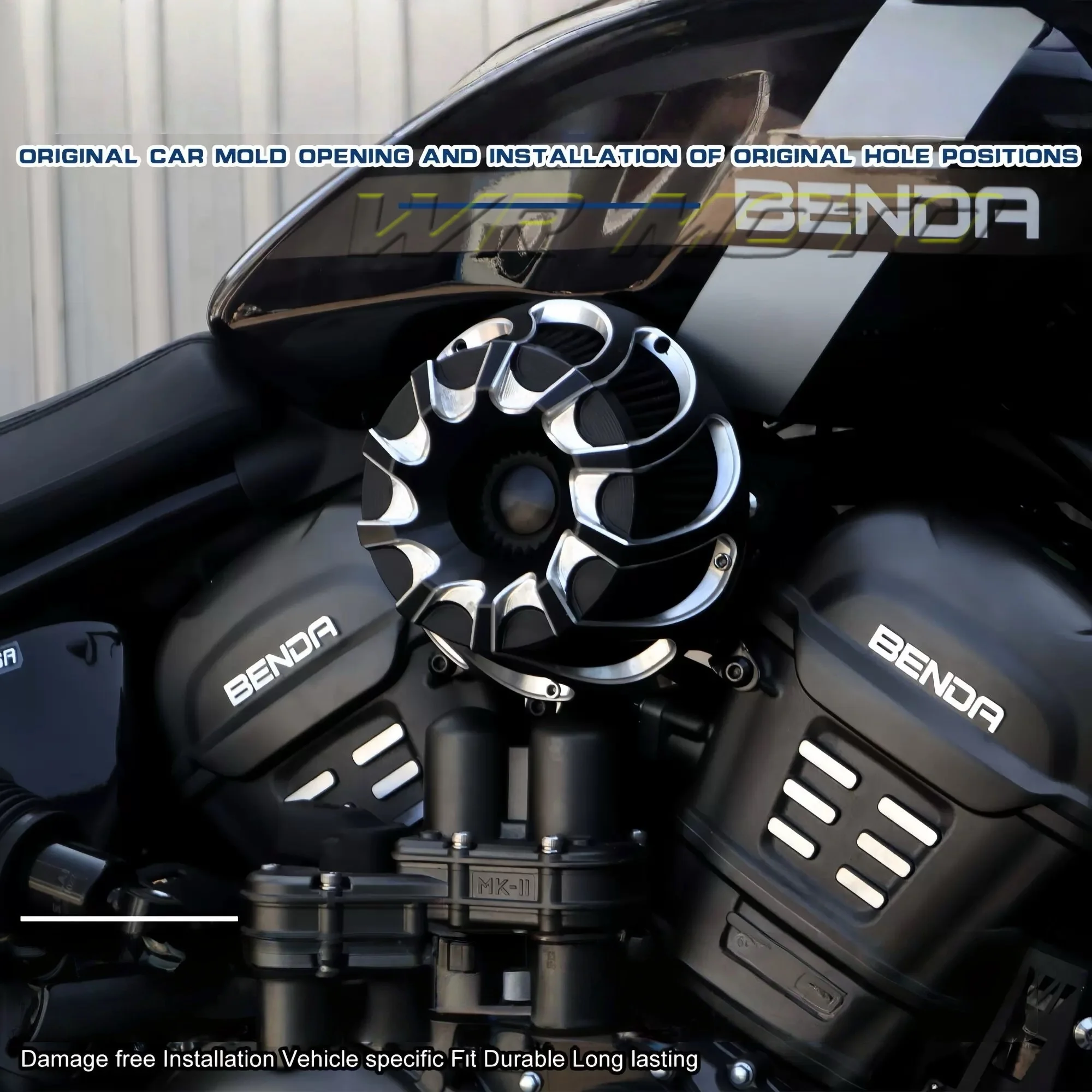 Motorcycle Belt Drive Protector Decor Chain‑Style Guard Housing Fit For BENDA ROCK 707