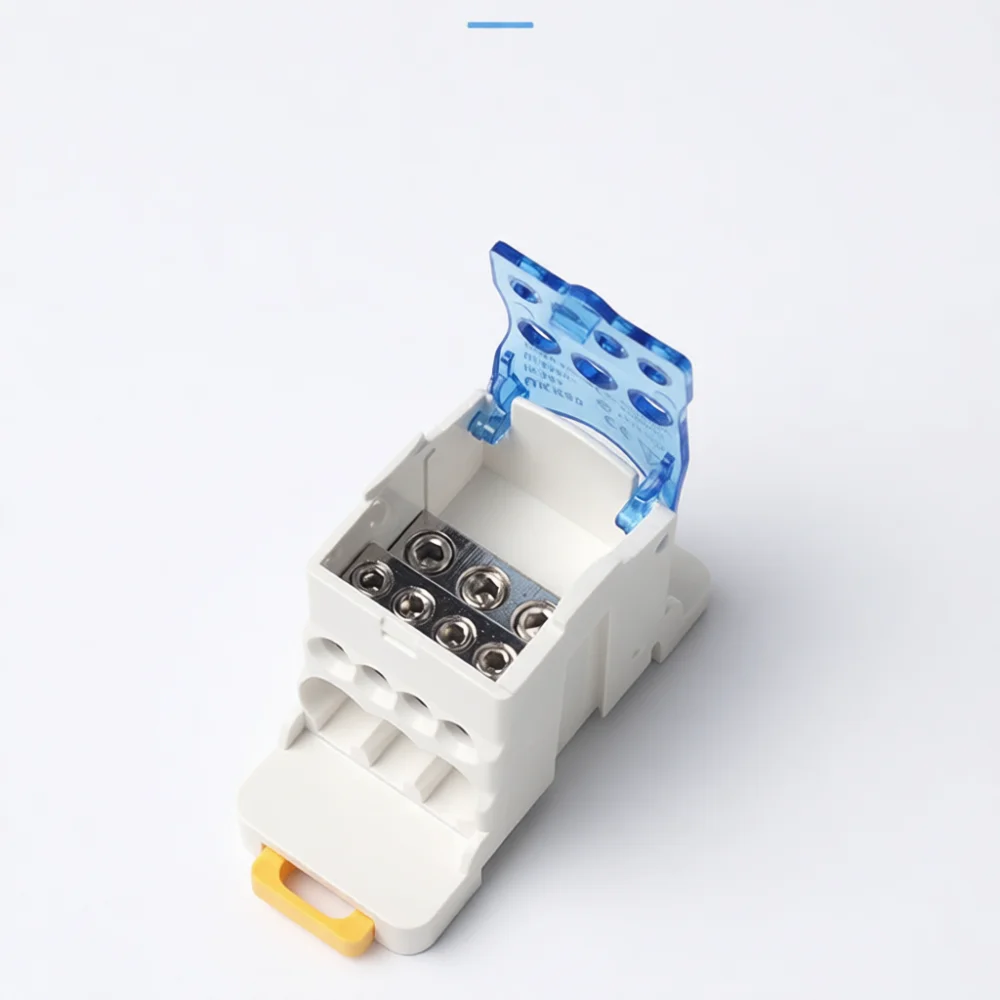 Industrial Terminal Connector Electrical Junction Box Din Rail Mount Power Distribution Splitter Device 80A To 500A