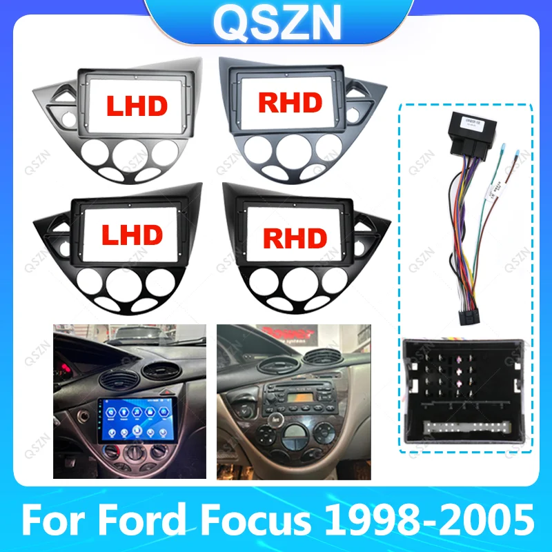 

Для FORD FOCUS 1998-2005 9-дюймовый автомобильный радиоприемник android фасция мультимедийный компакт-диск mp5 видео аудио стерео панель рамка жгут проводов.