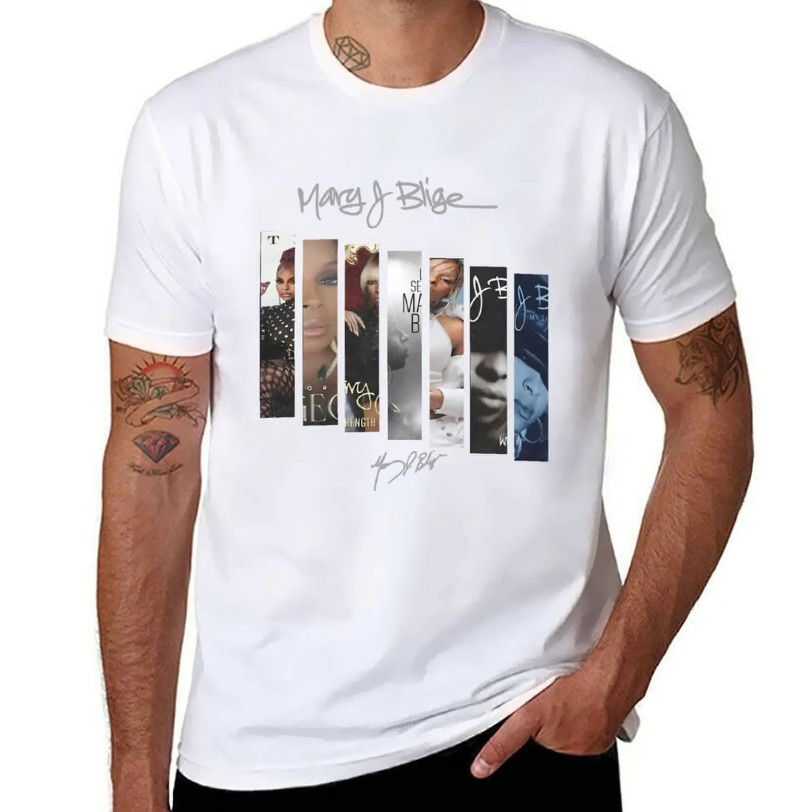 

Mary J Blige T-Shirt anime tshirt men t shirt cotton 100% T-Shirt