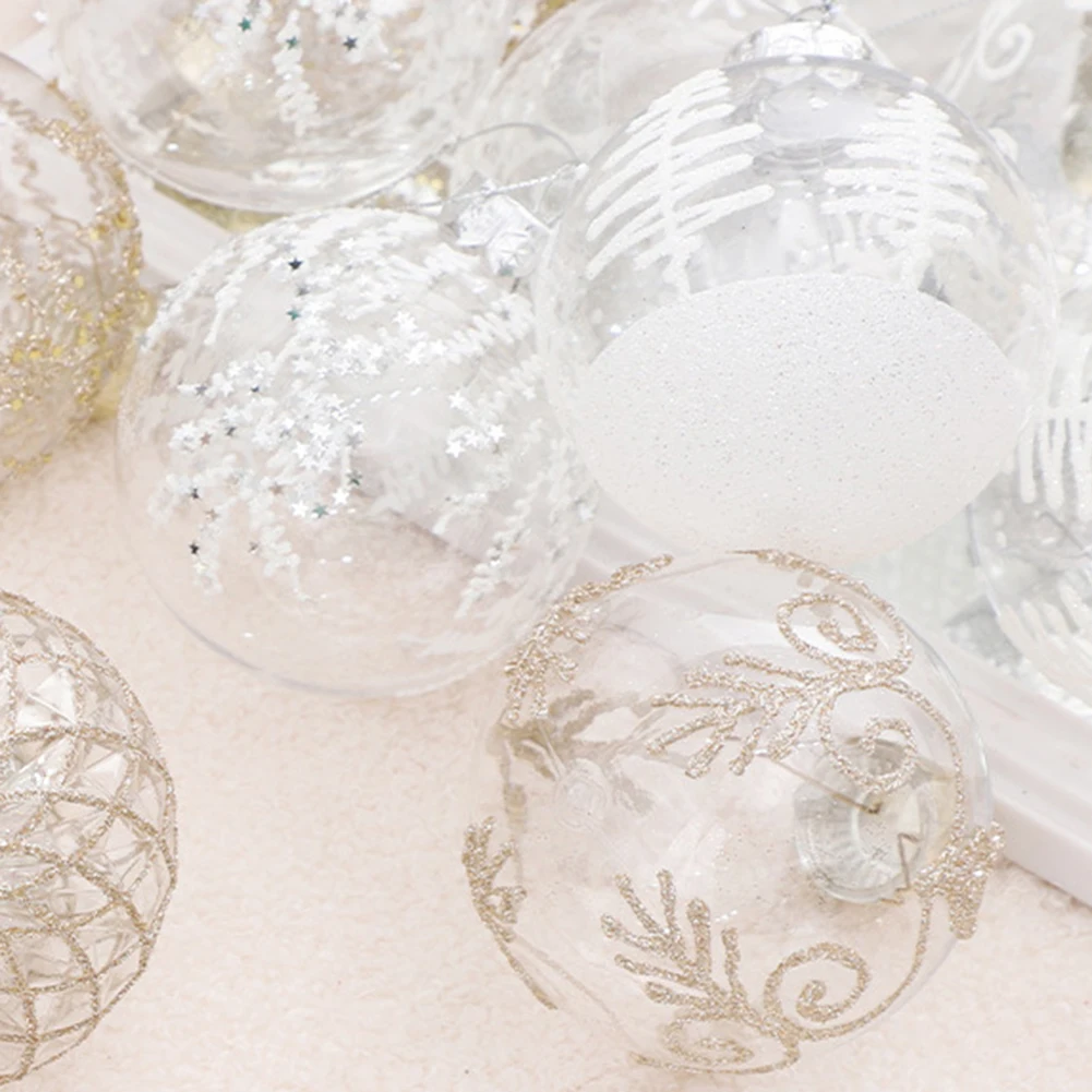 Simplify Your Holiday Preparations with Our Nine Piece Collection of Clear Plastic Ornaments (Each at an Size)