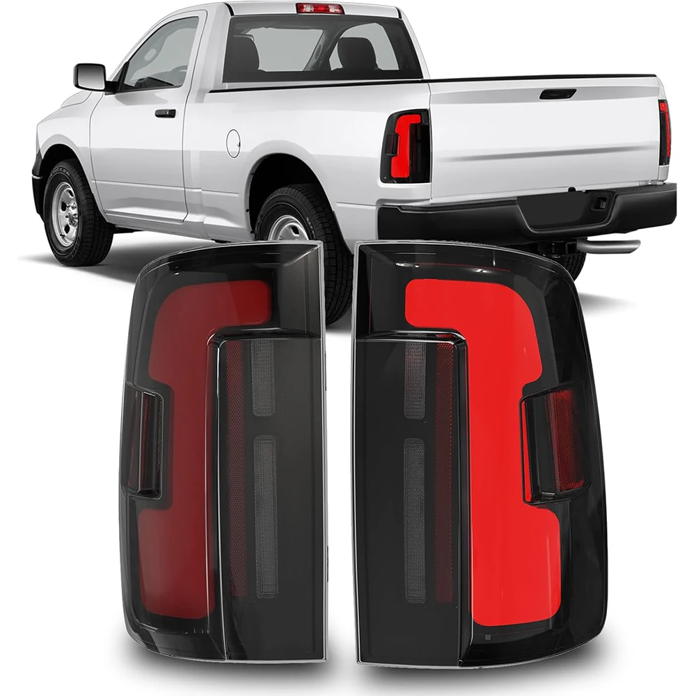 

Светодиодные задние фонари для Dodge Ram 1500 2009-2018, последовательный анимированный запуск, задний фонарь в сборе, динамические указатели поворота, обратный ход