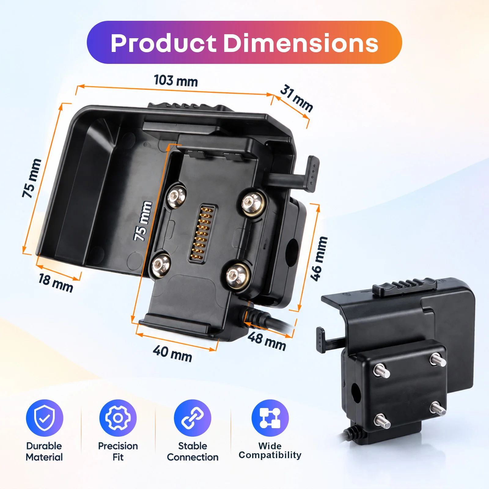 Carplay Per Motorrad with GPS Mount Navigation Holder Base Bracket for BMW 7 Inch Motorcycle Navigator Android Auto Screen