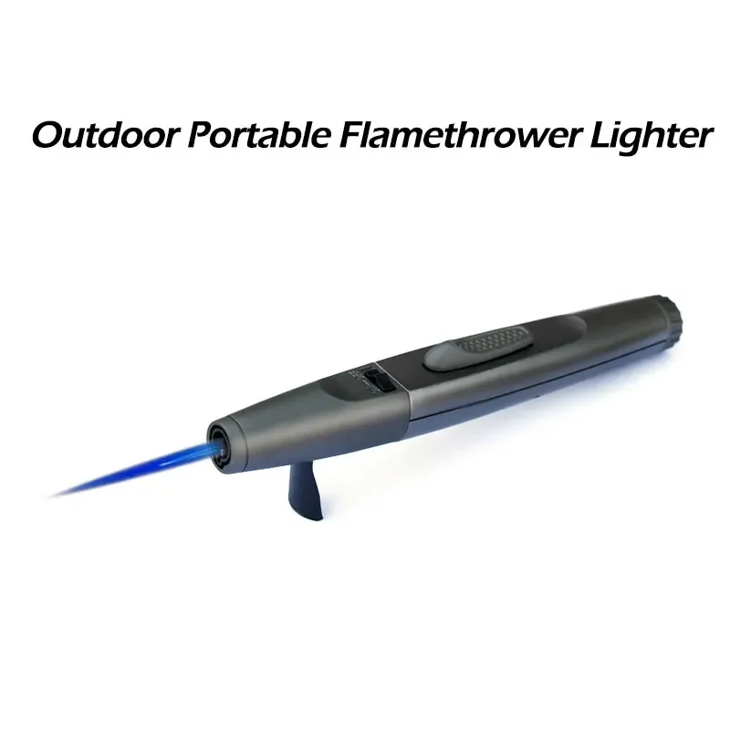 

Outdoor EDC Portable Welding Torch Flamethrower Pen Windproof Blue Flame Lighter Creative Gifts Tools