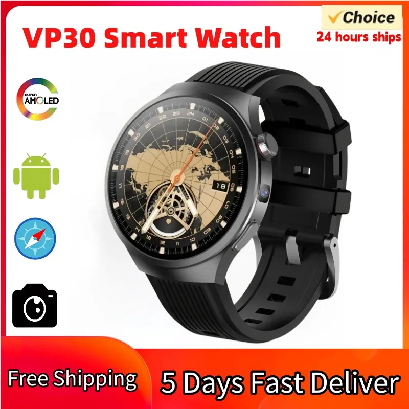 

NEW VP30 Smart Watch 1.75 inch 490*490 PK LM01 MT27 V10 Smartwatch With 500W HD Camera Video call GPS Position WIFI App Store