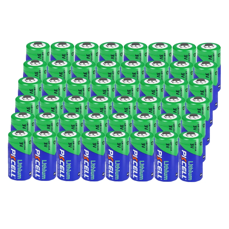 48Pcs  CR123A  CR17345 3V Lithium Battery Lamp camera smoke detector batteries 10year-shelf life