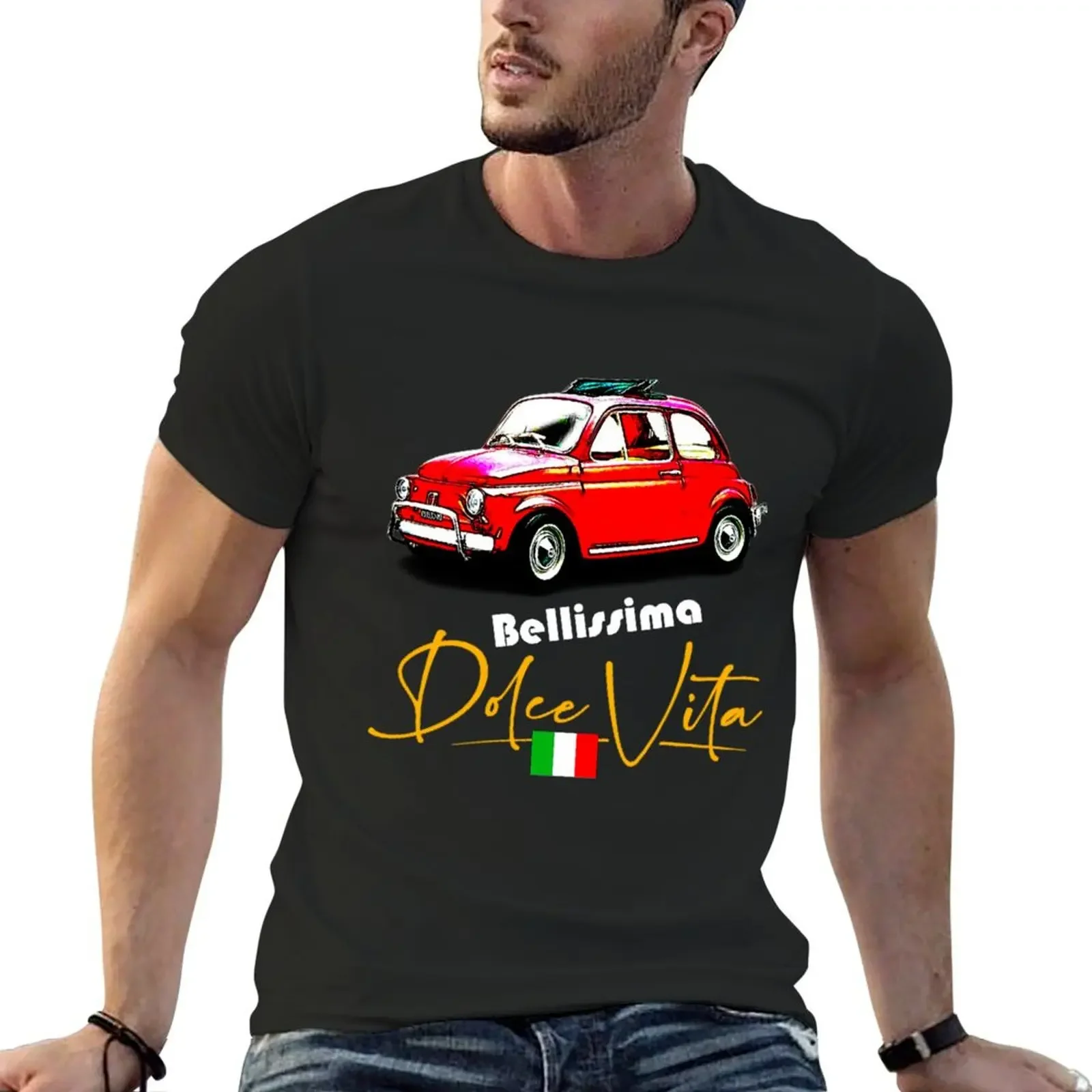 Copy of red Fiat 500 T-Shirt anime stuff man t shirt graphic tee shirt plus sizes luxury clothes men
