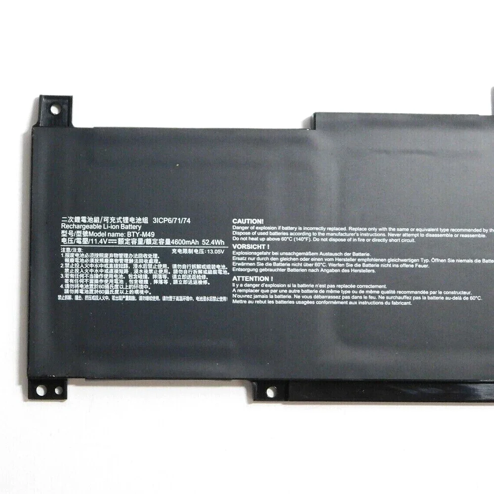 Brand New Original BTY-M49 11.4V 52.4Wh Laptop Battery for MSI Modern 14 B10MW B4MW B11SB Prestige 14 A10RB