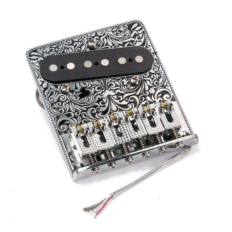 6 Strings Saddle Bridge Plate 3-way Control Board for Electric Guitars