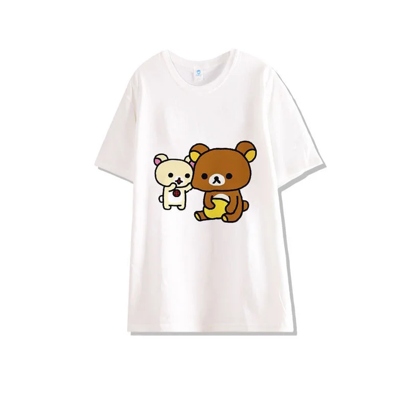 Rilakkuma Pajamas Set Y2K Tops & Tees Girls Pure Cotton Lazy Bear Spring Autumn Women Short Sleeve Long Pants Cute Top Pants New