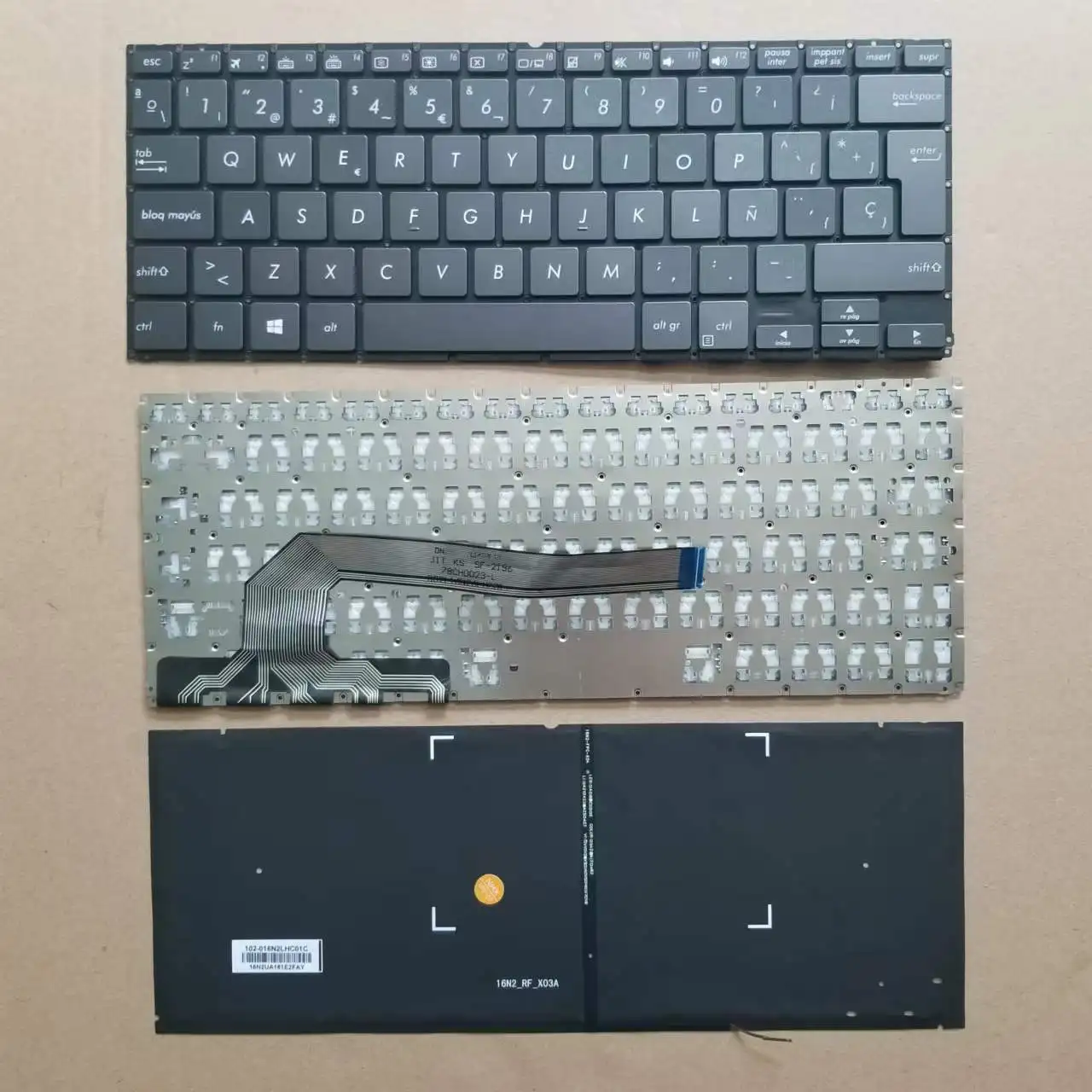 New SP Spanish Keyboard For Asus ZenBook UX370 Q325 ux370u ux370ua q325u q325ua With Backlit No Frame Black