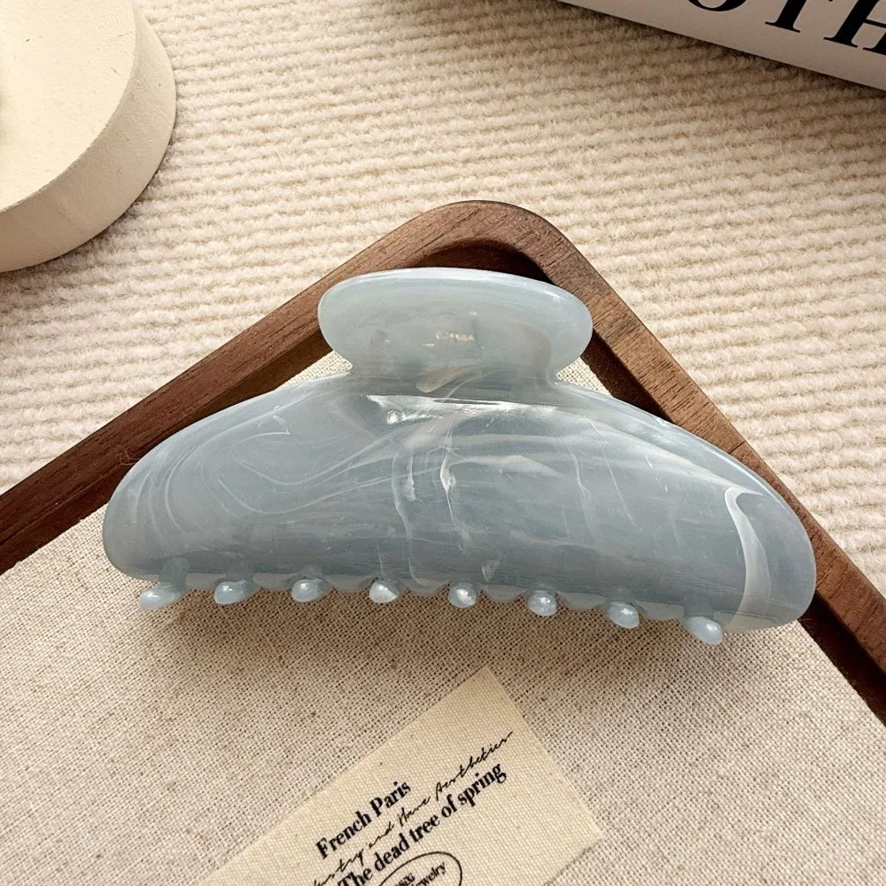 New Marble Stripes Pattern Hair Claw Clip Large Colorful Barrette Decorative Hairpin Women