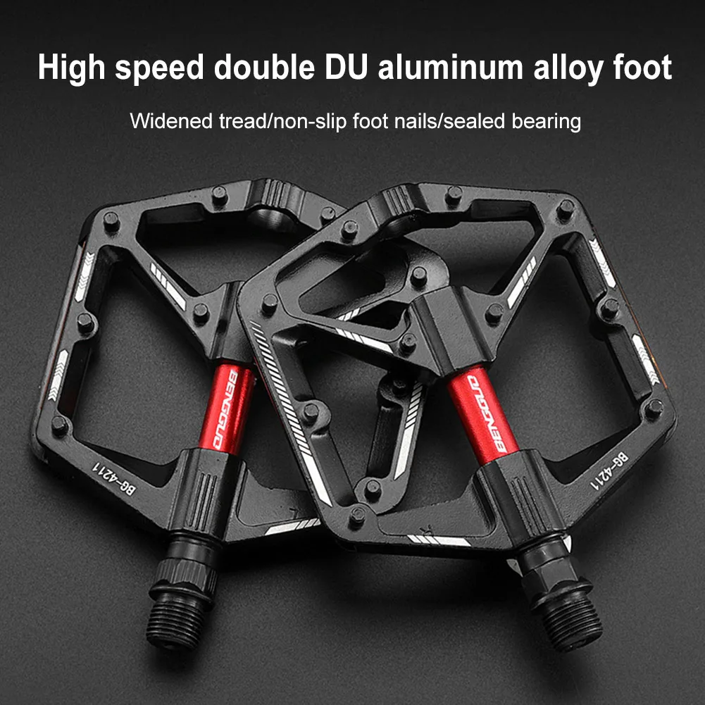 

Bicycle Pedals Double DU Bearings Ultralight MTB Bike Flat Pedals Aluminum Alloy Bicycle Platform Pedals Cycling Accessories