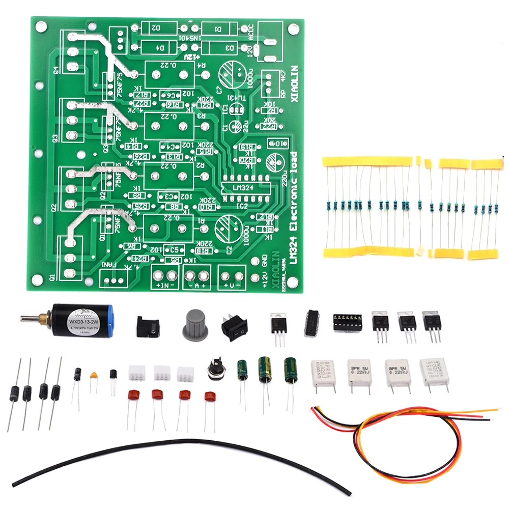 Tester di carico elettronico fai-da-te Potenza corrente costante Scarica Potenza di invecchiamento 150W 0-15V 0-10A Kit di carico elettronico