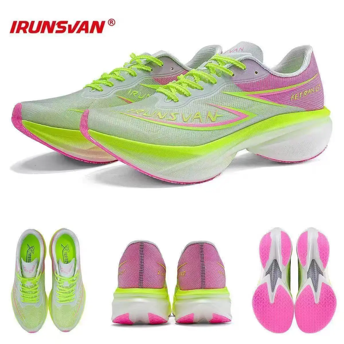 IRUNSVAN Flying Flame GT2.0 Full Palm Carbon Plate Marathon Men's Running Shoes Shock Absorbent and Anti slip Sports Shoes 106