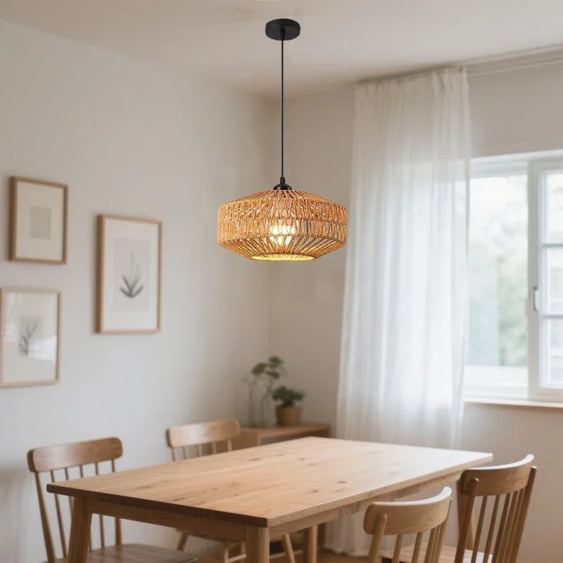

Классический потолочный светильник ручной работы из ротанга, подвесная люстра для гостиной, спальни, домашнего декора, подвесной светильник E27.