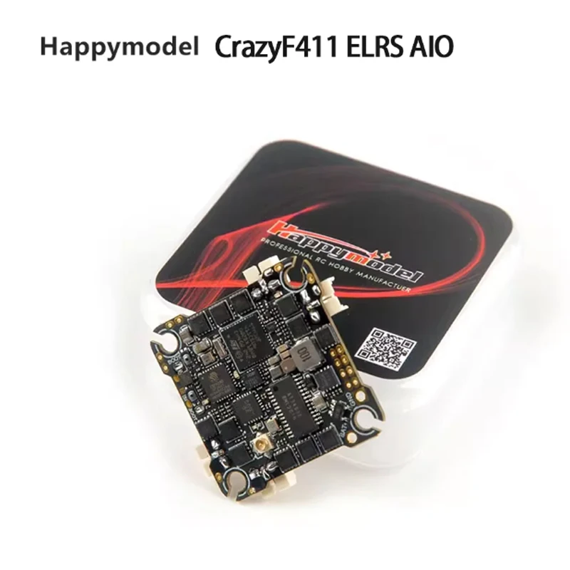 HappyModel-وحدة تحكم طيران لطائرات FPV المسواك ، CrazyF411 ، UART المدمج ، ELRS AIO ، 2-4S ، G ، ELRS ، RX ، 20A ، ESC ، 4in 1