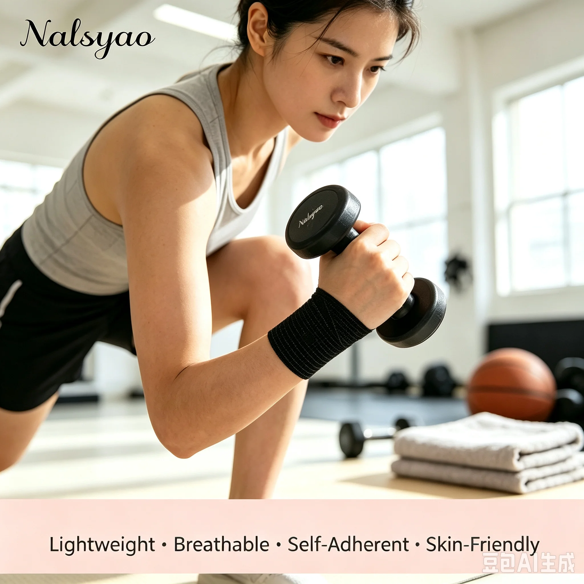 2.5cm Medical Adhesive Bandage Elastic Breathable Sports Self Adhesive Tape For Wrist Ankle First Aid Black Wrap Finger Tape