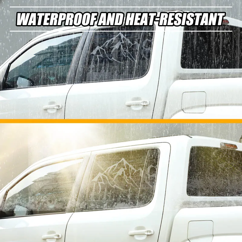 For VW Volkswagen Amarok 2011-2018 PVC Car Rear Door Window Post Vinyl Stickers Window Stickers Trim Accessories