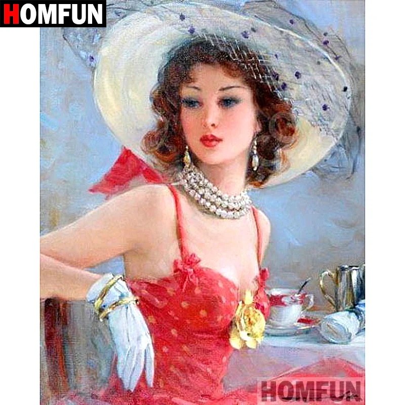 HOMFUN 5D DIY Diamond Painting Full Square/Round Drill 