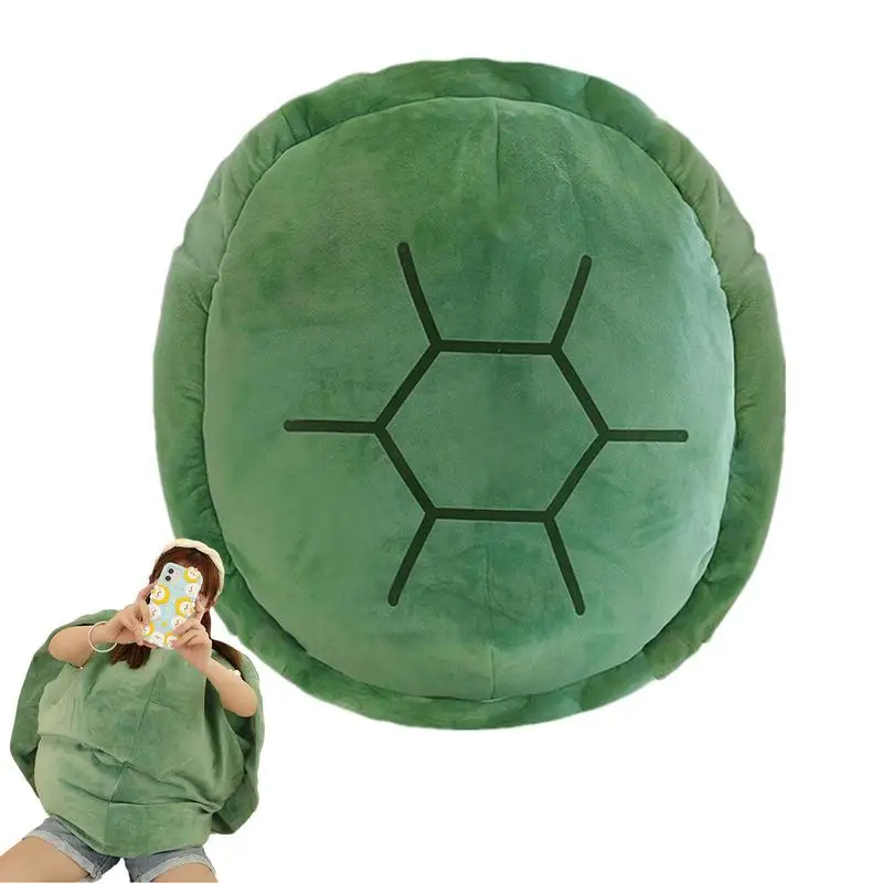 80cm Turtle Shell Plush Cushion Cozy Wearable Sleeping Pillow Soft Tortoise Plush Blanket Home Room Decor For Home Sofa Bed