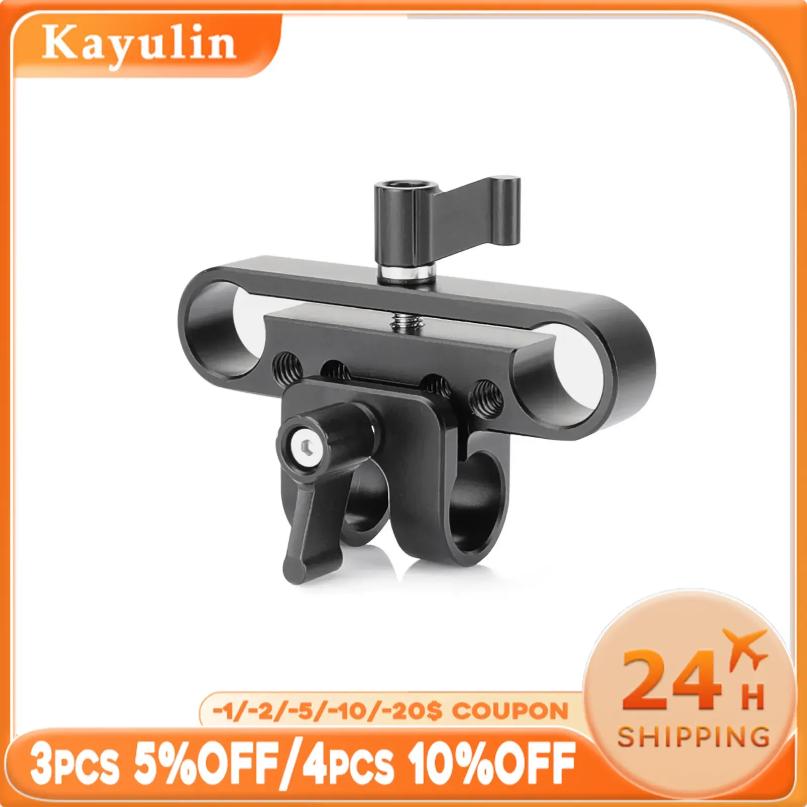 

Kayulin 15mm Rod Clamp Rail Lock Support Kit 15mm Rod Offset Railblock 90 Degree DSLR Support Set For Photo Studio