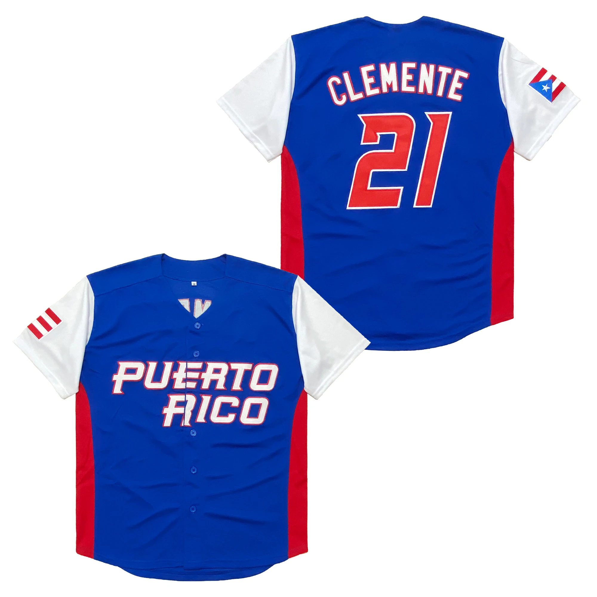 Puerto Rico #21 Roberto Clemente World Game Classic Men Baseball Jersey