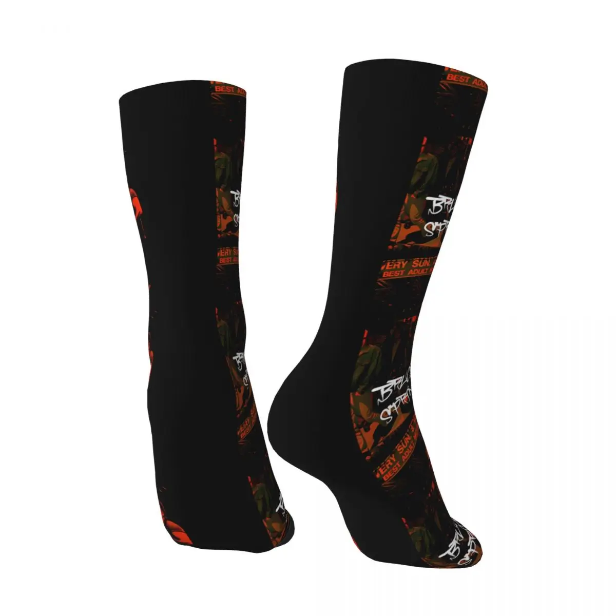 Musique Vintage Heavy Metal Sock for Hip Hop Harajuku Bruce Springsteen Happy Quality Pattern Printed Boys Crew Sock Casual Gift