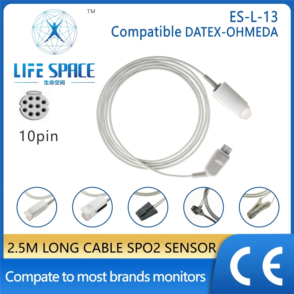 

oximetro tensiometro digital para dedo Adult Child Neonate Oxygen Reusable Spo2 Sensor for DATEX-OHMEDA,10HOSE patiente monitor