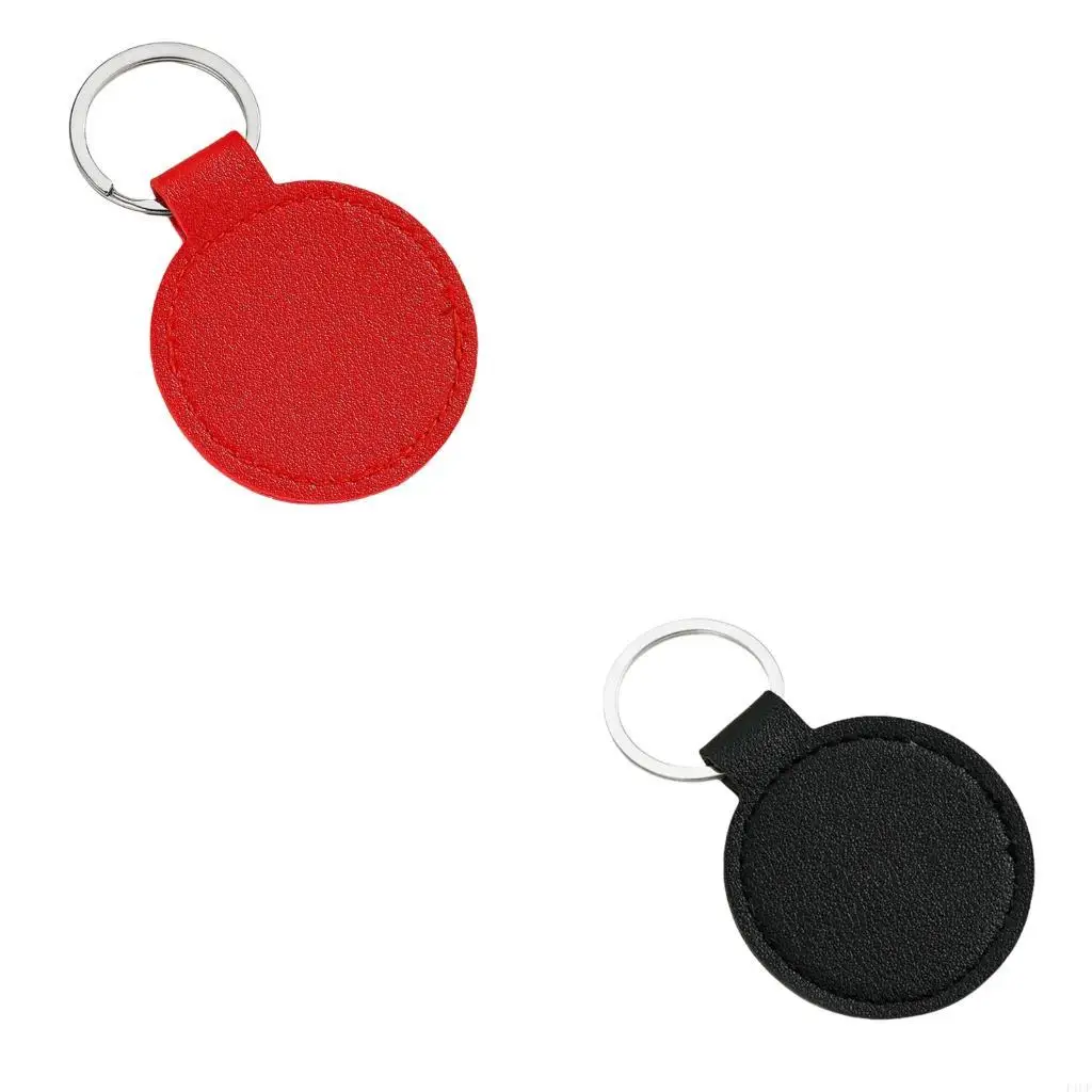 F1CF PU Leather Keychain Metal Pendant For Car And Home Light Weight Secure Holder With Rustproof Design