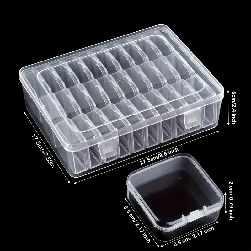 90/30 Gitter Transparente Kunststoff-Aufbewahrungsbox Langlebiger Klarer Organizer für Schmuck, Bastelarbeiten und Kleinteile mit Deckel – Detail 4